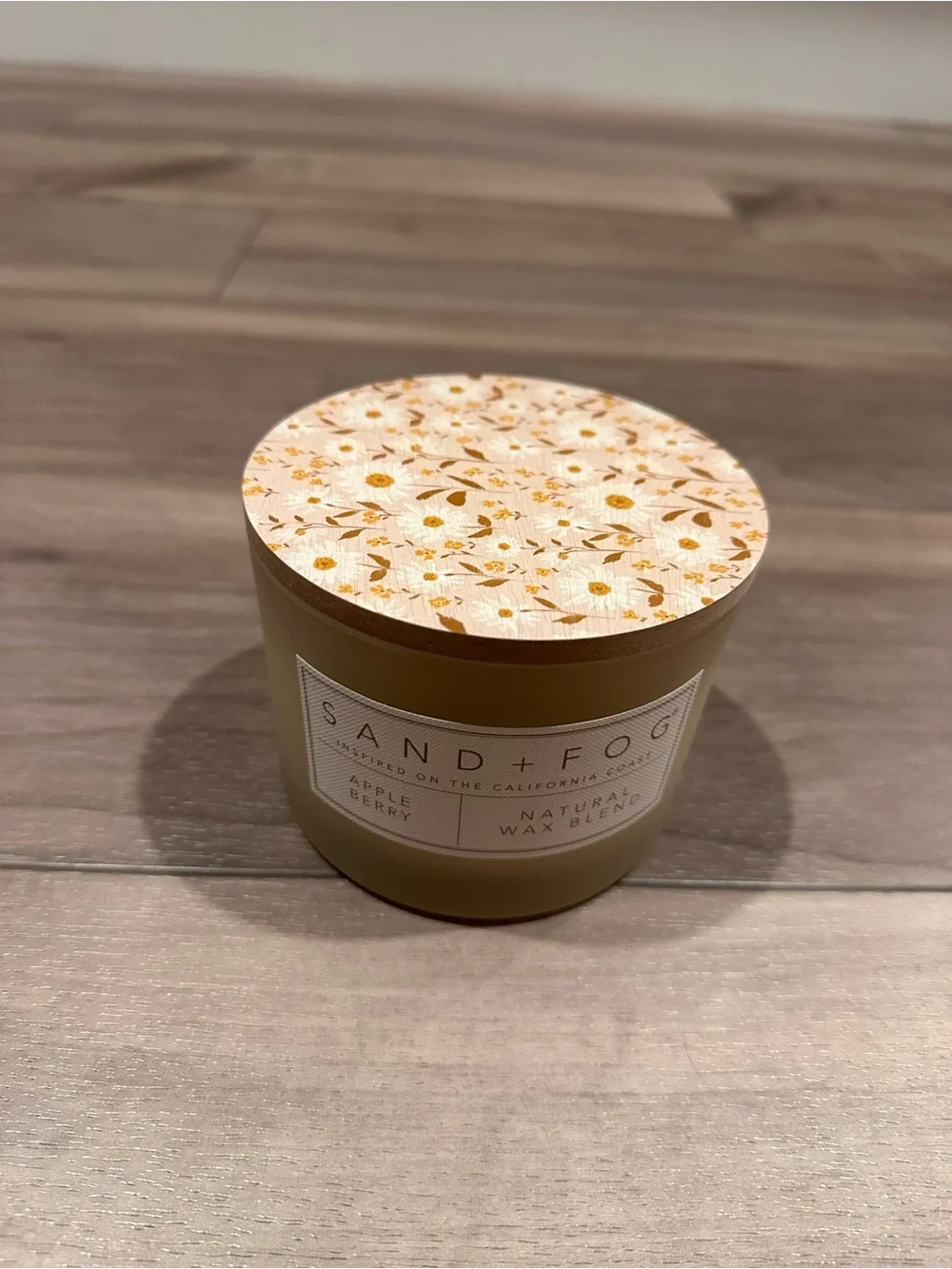 Cream Apple Berry Scented Two-Wick Candle sand + fog 🌫️
